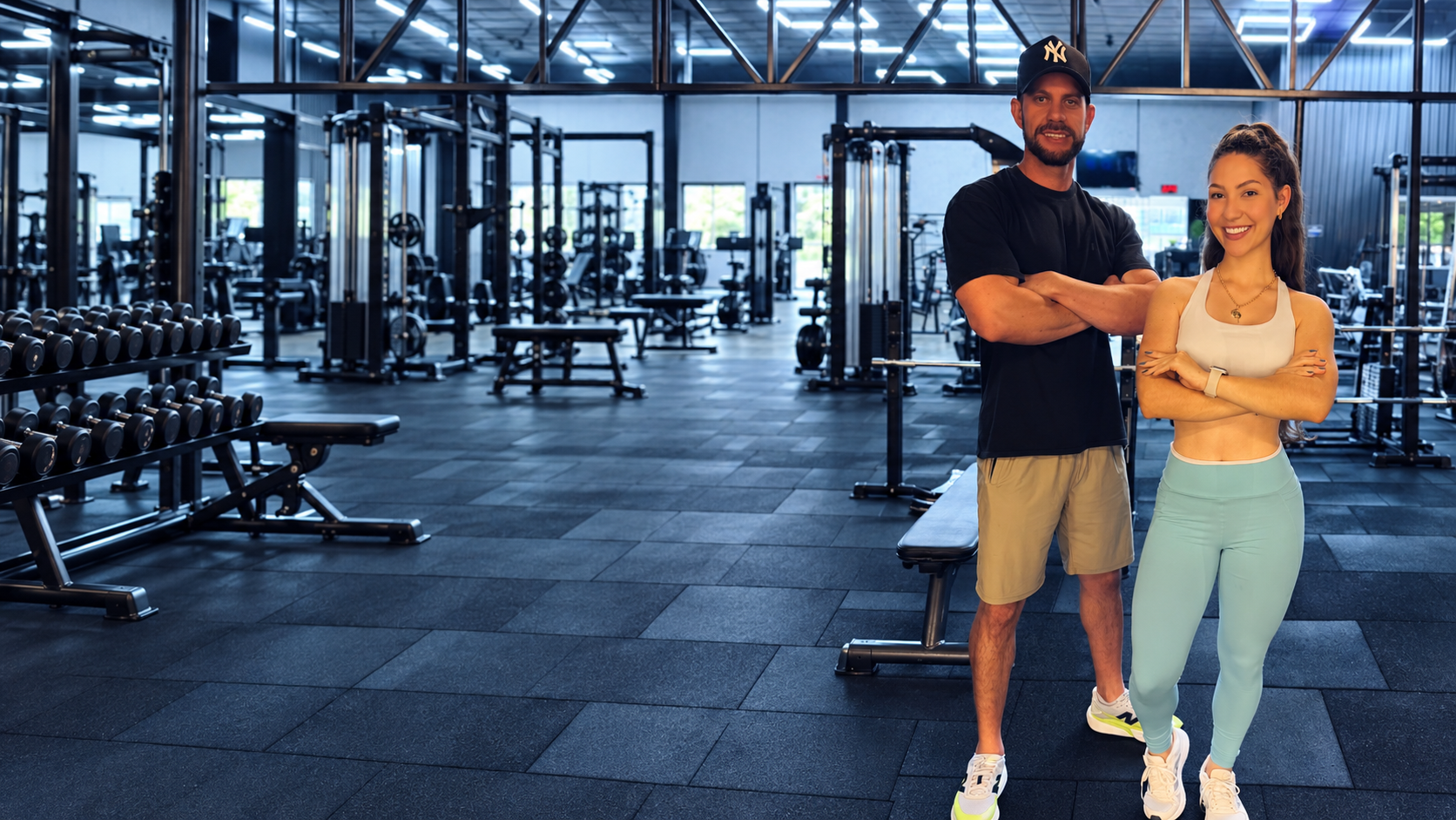 Monyki Mariussi e Charles Donato juntos na academia